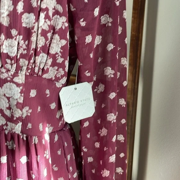 Altar'd State Teresa Floral Long Sleeve Mini Dress - Picture 3 of 11